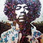 Hendrix Mosaic Made From Picks